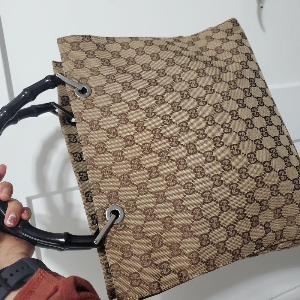 Gucci Beige Monogram Tote Bag
